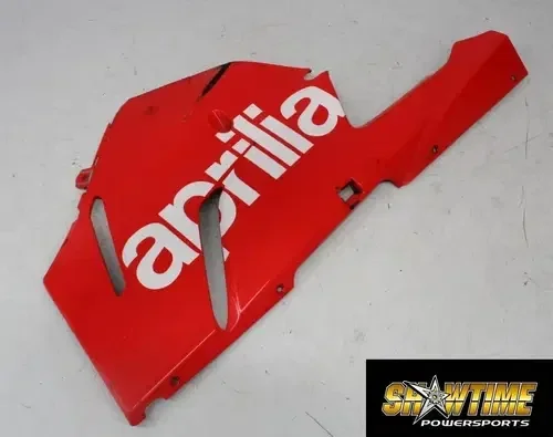 04-10 APRILIA RSV1000R LEFT LOWER BOTTOM BELLY SIDE FAIRING COWL (SEE DESCP)