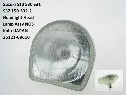 125 S10 S30 S31 S32 150-S32-2 Headlight Head Lamp Assy Suzuki 35121-09610 NEW