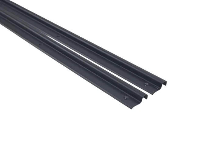 2x Classic Fiat 500 L Black Anodised Aluminium Inner Door Foot Kick Plate Trim & Screws Kit