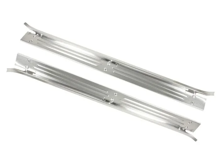 2x Classic Fiat 500 N D Aluminium Inner Door Foot Kick Plate Trim Sill Brand New