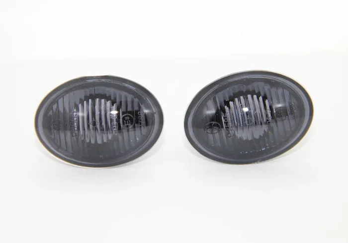 2x FIAT 500 Maserati Abarth Smoked Indicator Side Repeater Blackened New