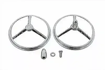 4-1/2″ Chrome Bullet Style Spotlamp Trim for Harley Davidson by V-Twin