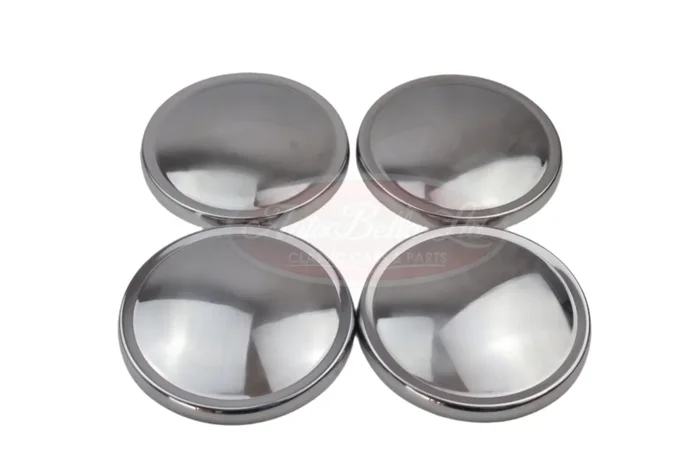 4x Autobianchi Bianchina Panoramica Wheel Hub Cap Wheel Caps Kit Stainless Steel