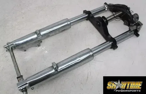 89 HARLEY-DAVIDSON TOUR GLIDE FRONT FORKS TRIPLE TREE CLAMP FORK TUBES (NICE)