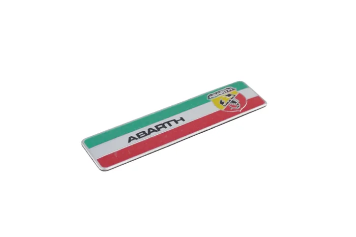 Abarth Logo Strip Self Adhesive Sticker Italian Flag 10×2.6cm Brand New