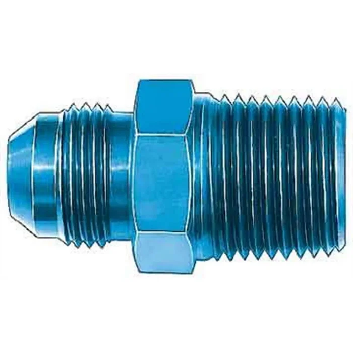 Aeroquip 4 AN Male to 1/8 in NPT Male Straight Adapter – Blue Anodized FCM2001