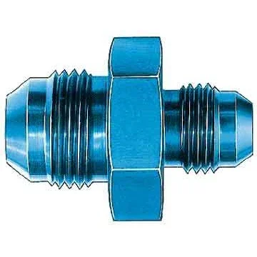 Aeroquip 8 AN Male to 6 AN Male Straight Adapter – Blue Anodized FBM2160