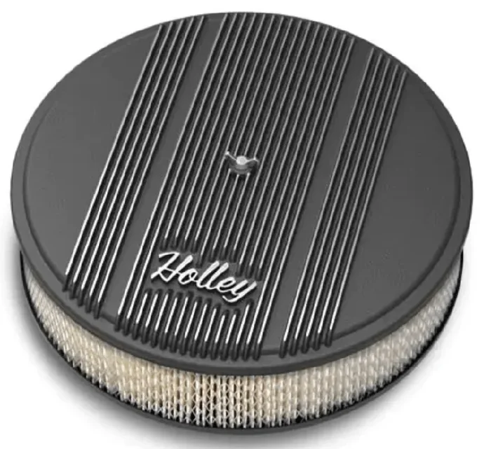 Air Cleaner 14 ” Black Round (Aluminium) Holley Vintage
