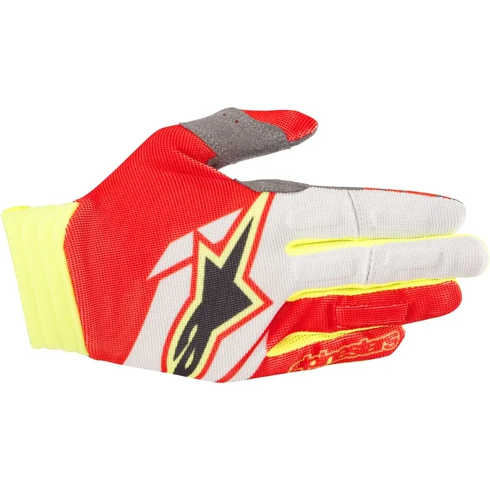Alpinestars Aviator Gloves – Red/White/Yellow – Small [MPN: 3560318-305-s]