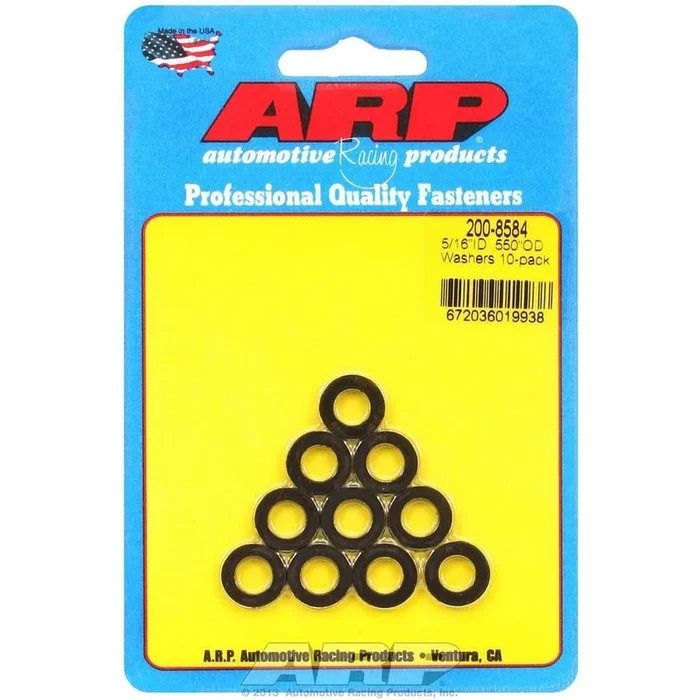 ARP Black Washers – 5/16 ID x .550 OD (10)
