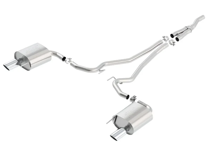 ATAK Cat-Back Exhaust (Chrome Tips) for Mustang 2.3L EcoBoost 2015-22 | #140585 | Borla