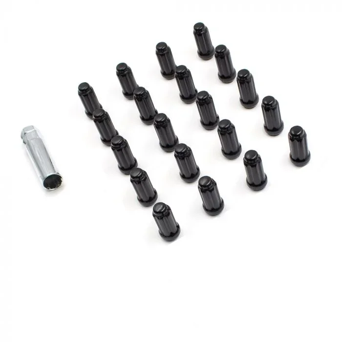 Black 1.90 ” Spline Wheel Nut Kit for Mustang 2015-23 | #63K548BLK | Coyote Accessories