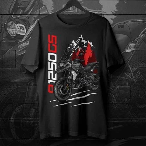BMW R1250GS 2021-2023 Triple Black on T-shirt, Motorcycle Tee for Riders