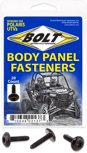 BOLT UTV BODY PANEL FASTENERS M6X24 BODY PANEL SCREWS 20PK