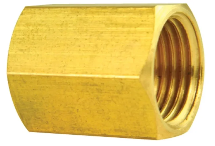 Brake Line Union Brass 1/4 (7/16-24 Inverted) BLU4