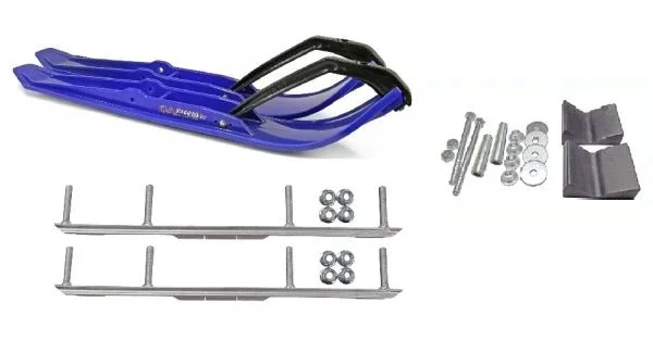 C&A Pro Blue XPT Snowmobile Skis w/ 4.5″ Shaper Bars Complete Kit Arctic Cat 2016+ Procross & Proclimb M Series