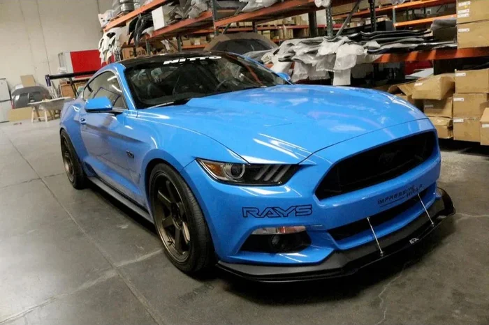 Carbon Fibre Front Splitter with Rods for Mustang 5.0L GT 2015-17 (Perf. Pack) | #CW-201510 | APR Performance