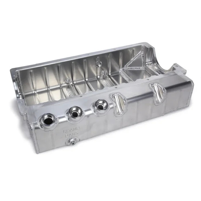 Champ Pans SB Chevy Dry Sump Oil Pan w/ Dart Block #12AN ORB