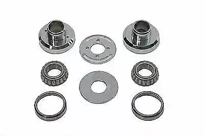Chrome Fork Stop Neck Cup Kit for Harley Davidson by V-Twin