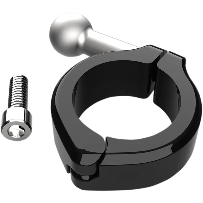 CIRO 0636-0163 50131 Aluminum Clamp Kit ball mount – 1-1/4 ” handlebars – black