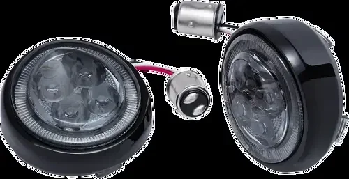 CIRO Turn Signal Insert – Red LED – Smoke Lens – Black 45621