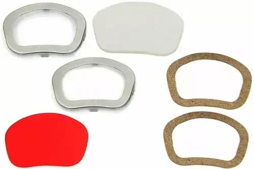 Dash Panel Lens Rim Set Raw for Harley Davidson by V-Twin