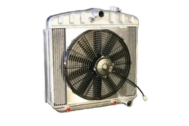 DeWitts Pro-Series Aluminum Radiator & Fan Kit – 22 in W x 21.25 in H x 5.5 in D – Auto Trans – Chevy Fullsize Car 1955-57 32-4139013A