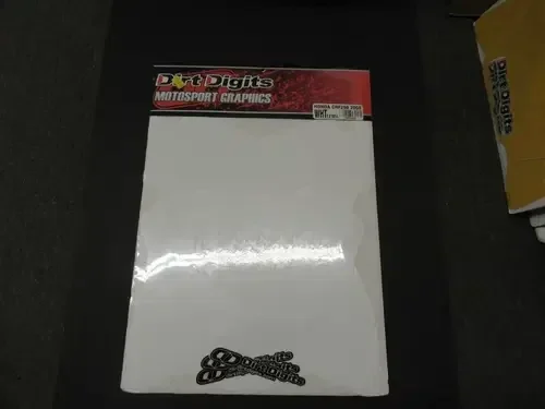 DIRT DIGITS GRAPHICS KIT #CR27WHT – White Number Plate Backgrounds for Honda CRF