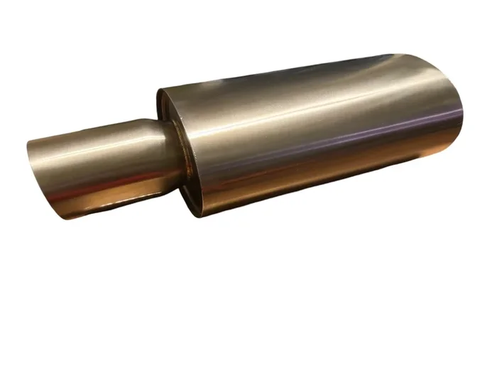Dual Wall Short Tip 2.5 Inch Muffler Oval 2.5 ” Inlet 3.5 ” Outlet Quiet EG EK