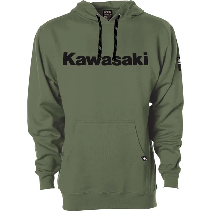 Factory Effex Kawasaki Squad Pullover Hoodie – Army Green – 2XL 26-88108
