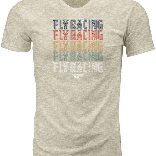 FLY RACING FLY NOSTALGIA TEE – CREAM HEATHER – MEDIUM