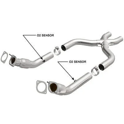 Ford Mustang GT 5.0 11-14 High Flow Catalytic Converters Exhaust 16399 | MagnaFlow
