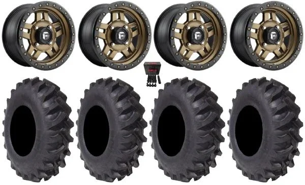 Fuel Anza 14″ Wheels Bronze 30″ Interforce R1 Tires Polaris RZR XP 1000 / PRO XP / Ranger XP 900/1000