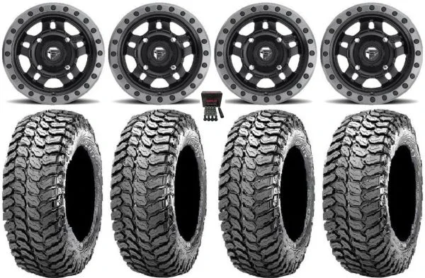 Fuel Anza Black 14″ Wheels 32″ Liberty Tires Polaris Sportsman / RZR / Ranger