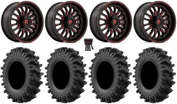 Fuel ARC 20″ Wheels Black 33″ MotoSlayer Tires Polaris Sportsman / RZR / Ranger