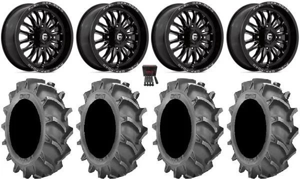 Fuel ARC 20″ Wheels Black 37×9.5 BKT 171 Tires Can-Am Maverick X3 / Honda Pioneer 1000 / Talon