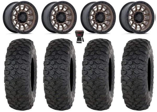 Fuel Cycle 15″ Wheels Bronze +10mm 33″ Chicane DS Tires Polaris RZR XP 1000 / PRO XP / Ranger XP 900/1000