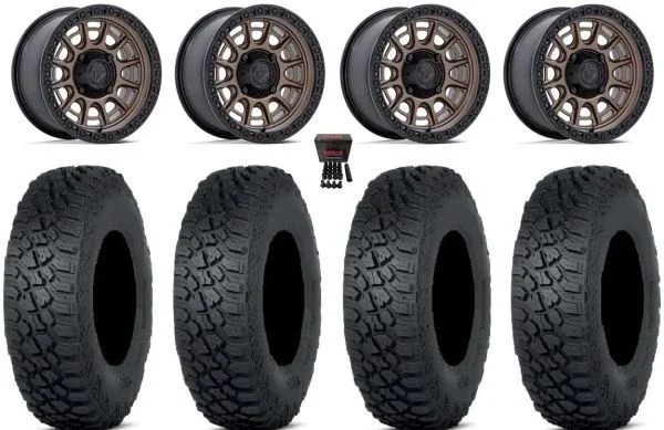 Fuel Cycle 15″ Wheels Bronze +10mm 35″ Tenacity XNR Tires Polaris RZR XP 1000 / PRO XP / Ranger XP 900/1000