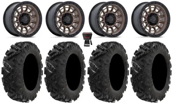 Fuel Cycle 15″ Wheels Bronze +38mm 32″ Attack 2.0 Tires Can-Am Maverick X3 / Honda Pioneer 1000 / Talon