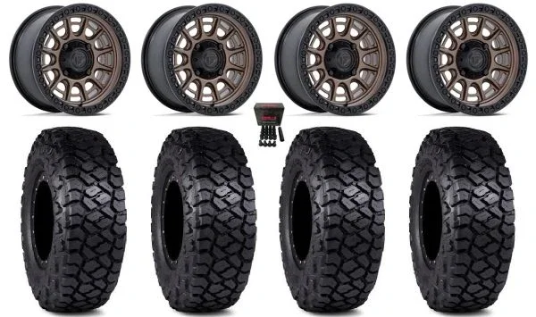 Fuel Cycle 15″ Wheels Bronze +38mm 32″ Intersect Tires Polaris Sportsman / RZR / Ranger
