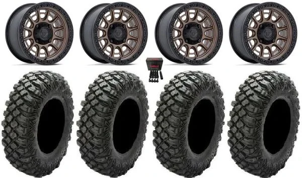 Fuel Cycle 15″ Wheels Bronze +38mm 35″ Crawler XG Tires Polaris RZR XP 1000 / PRO XP / Ranger XP 900/1000