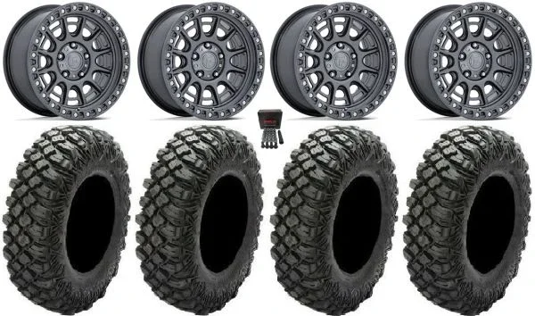 Fuel Cycle 15″ Wheels GM +38mm 30″ Crawler XG Tires CFMoto UForce U10 Pro / U10 XL Pro / ZForce Z10 / Z10-4