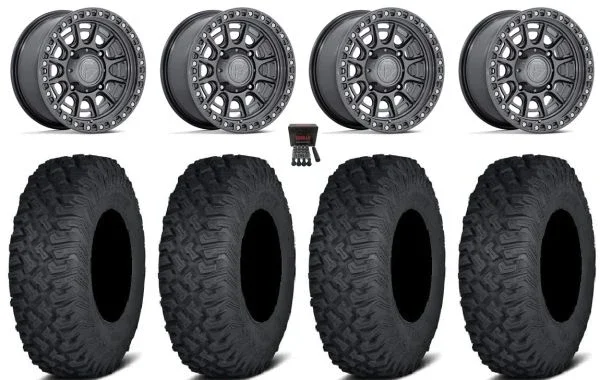 Fuel Cycle 15″ Wheels Gunmetal +10mm 32″ Coyote Tires Polaris RZR XP 1000 / PRO XP / Ranger XP 900/1000
