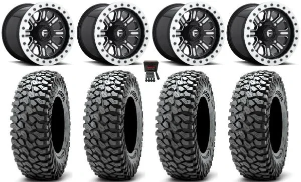 Fuel Hardline Bdlk 15″ Wheels Bk 35″ RocScraper Tires Polaris Sportsman / RZR / Ranger