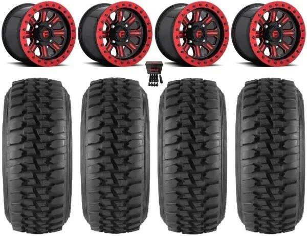 Fuel Hardline Bdlk 15″ Wheels Red 32″ DS Soft Tires Polaris Sportsman / RZR / Ranger