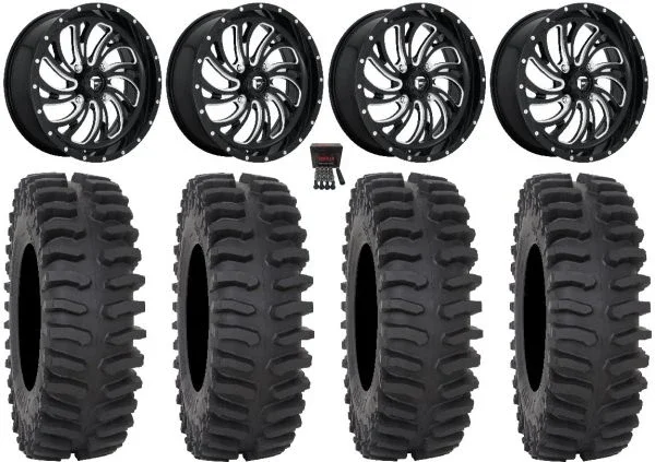 Fuel Kompressor Black 24″ Wheels 40″ XT400 Tires Can-Am Maverick X3 / Honda Pioneer 1000 / Talon