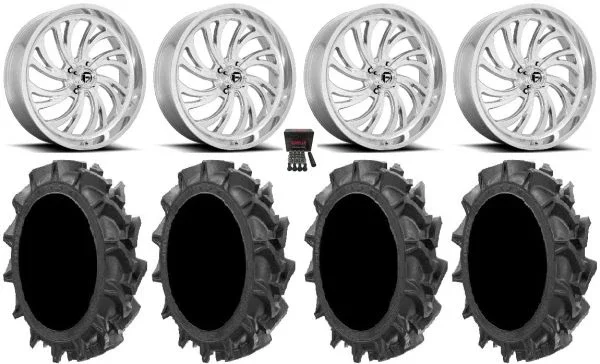 Fuel Kompressor Polished 20″ Wheels 33″ MotoHavok Tires Polaris RZR XP 1000 / PRO XP / Ranger XP 900/1000