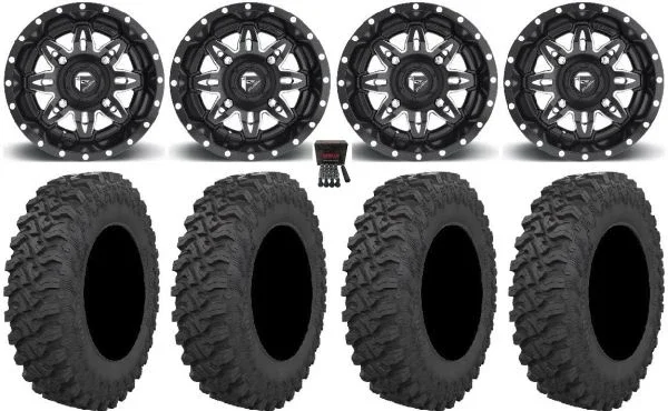 Fuel Lethal Black 15″ Wheels 30″ Pro Runner Tires Polaris Sportsman / RZR / Ranger