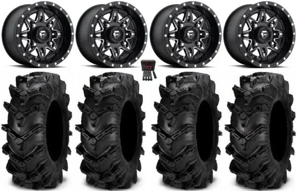 Fuel Lethal Black 15″ Wheels 32″ Cryptid Tires Polaris Sportsman / RZR / Ranger