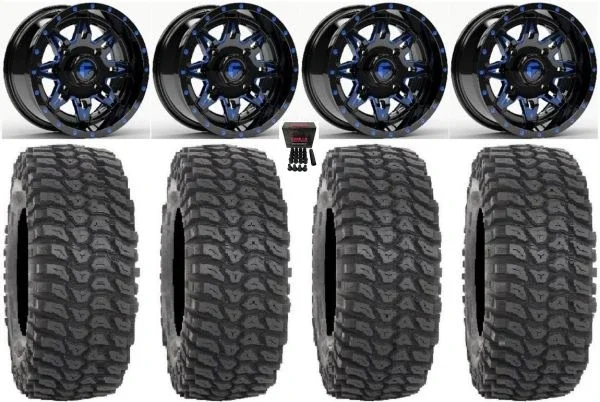 Fuel Lethal Blue 15″ Wheels 35″ XCR350 Tires Polaris RZR XP 1000 / PRO XP / Ranger XP 900/1000